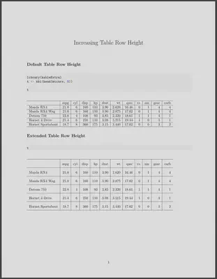 Increase table row height.