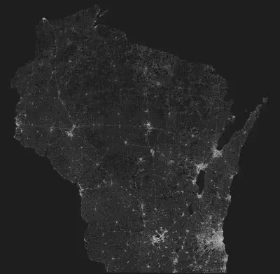 Plot of every road in Wisconsin